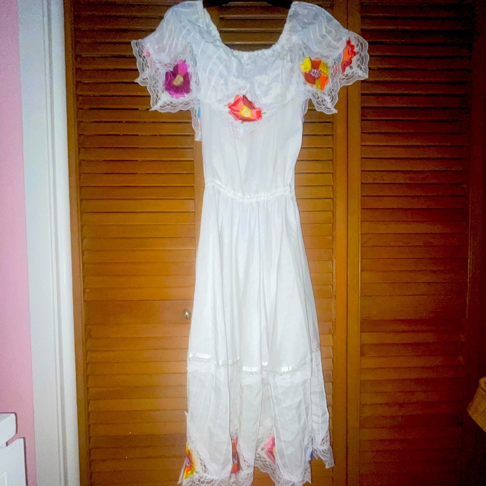 Vintage Handmade in Cancun Mexico Dress Size M